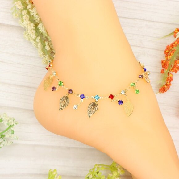 "Handmade Anklet – Elegant & Delicate Jewelry for Women | UNVRC1166 - Picture 7 of 10